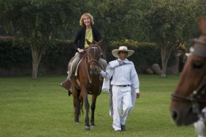 Berniece enjoying a good ride!