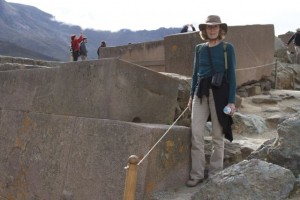 The rocks are big and thick as you can see by comparison with Berniece. 