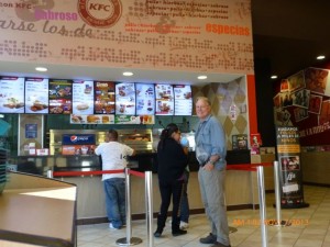 Waiting in line at KFC in Cuenca Ecuador.