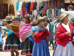 locals in their native dress.