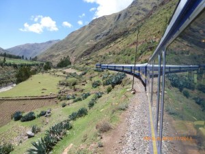 The train on it's journey through the last part of the Andes.