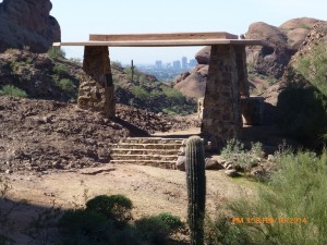 Interesting view of Phoenix from the entrance of Echo Canyon.