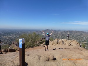 On the top of Camelback Mountain