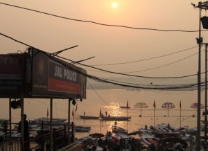 Arrive early for a boat trip on the Ganges. 