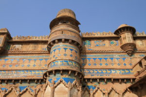 Beautiful porcelain adds the color to the building.