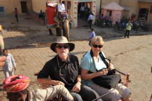 Jim and Joan getting set for the ride to the top!